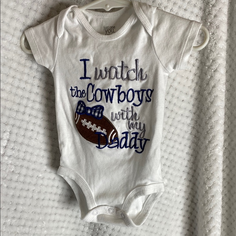 Embroidered Onesie Bodysuit Cowboys Football theme